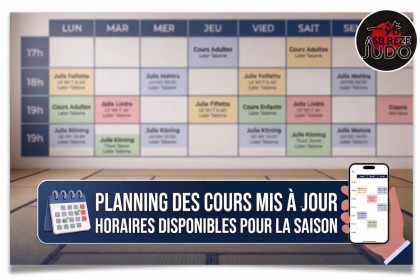 Planning des cours à jour