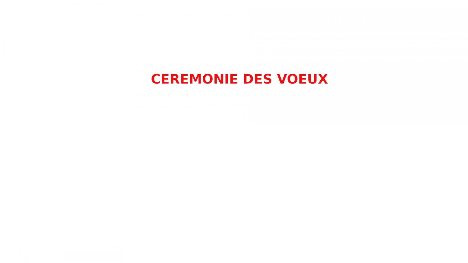 Cérémonie des Voeux